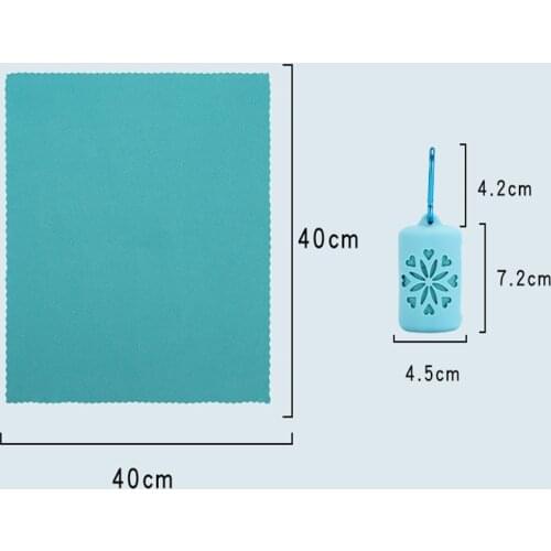 600pcs/lot Travel Towel Quick Dry Outdoor Silicone Case Foldable Compression Towel Running Yoga Sports Feeling Cool Ice Towel