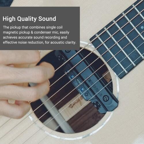DOUBLE X0 Guitar Pickup Preamp Soundhole Pickup with Volume & Tone Control Musical Instrument Accessories for Acoustic Guitar
