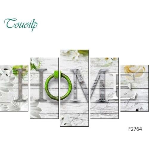 Full Square&round Diamond Painting Landscape"Home sweet Home" Combination Embroidery Cross Stitch Mosaic Home Decor 5pcs/set