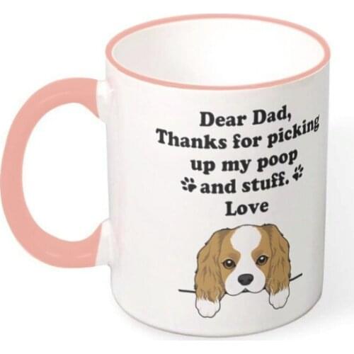 Lovely Pet Dog Prints Mug Creative Funny Water Cup with Handgrip Durable Ceramic Mug Coffee Mug Milk Cups Drinkware Couple Mug