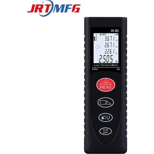 JRTMFG Laser Rangefinder Area / Volume / Length Measure Tool Small Multi-function High Horizontal Infrared Laser Distance Meter