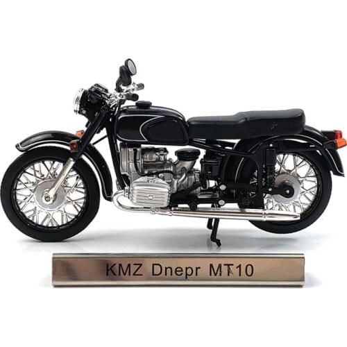 Diecast Car Model 1:24 Atlas KMZ Dnepr MT 10 Motorcycle Model Collection Display Gift Toys for Boys