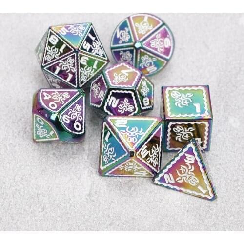 Polyhedral dices metal dice dnd dice set metal dnd dice dungeon and dragon dice board game dice dnd dice couple gift dice dnd