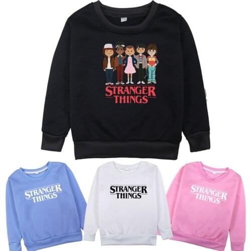 Fashion Fleece Warm Kids Stranger Things Sweatshirts Printed Boys Girls Hoodie Child Pullover Teens Sportswear Christmas Gifts
