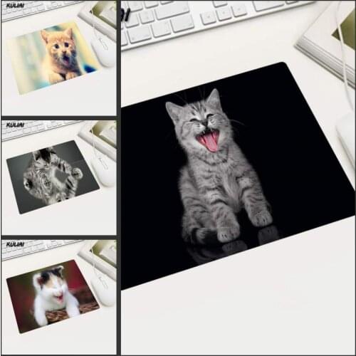 XGZ Non-slip Rubber Small Size Mouse Cute Kitten Pattern Mousepad Desktop Computer Laptop Tablet Mousepads Gift for Children