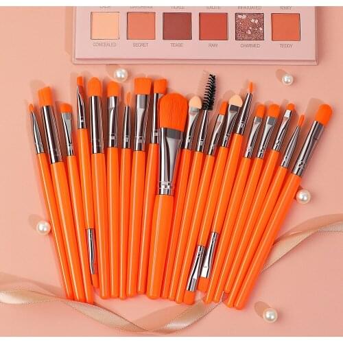 New 20pcs/set Make-up Brush Eye Brush Popular Beauty Tool Powder Blush Eye Shadow Brushes Candy Color Hot Ins Style for Girls