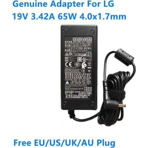 Genuine ADS-65BI-19-3 19065G 19V 3.42A 65W 4.0x1.7mm AC Switching Adapter For LG Laptop Power Supply Charger