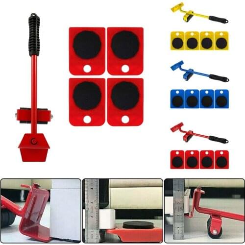 Furniture Lifter Professional Furniture Mover Tool Set Heavy Stuffs Moving Wheel Roller Bar Hand Tools Home Transport Lifter