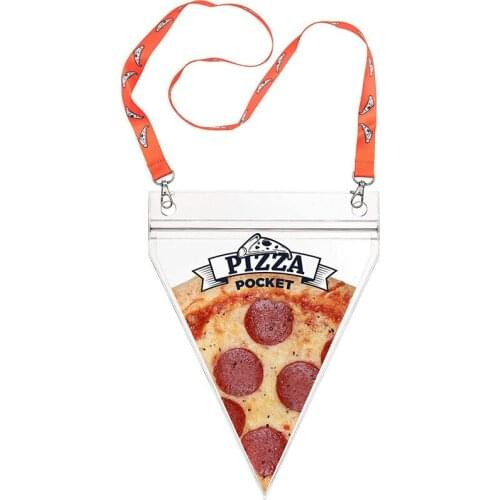 Portable Pizza Pouch Transparent Neck Hanging Reusable Zip-lock Pizza Stocking Bags