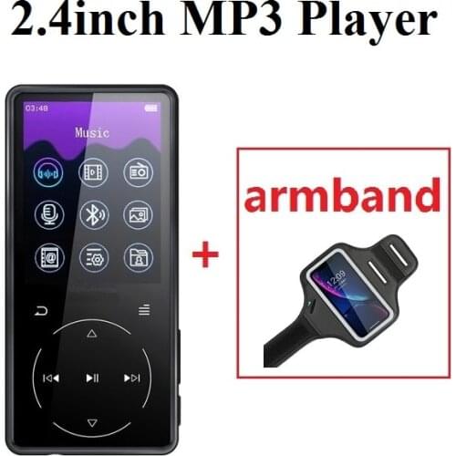 Portable Metal Bluetooth Music MP3 Player Built-in Speaker with 2.4inch Screen 32GB Support FM,Recording,E-Book,Clock