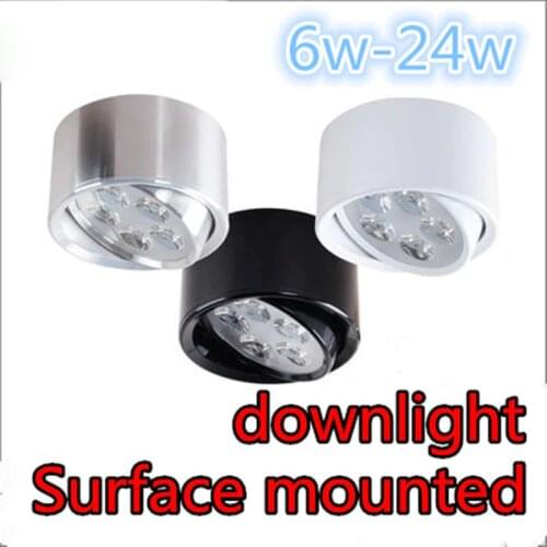 Downlight Surface mounted 6W 10W 14W 18W 24W Dimmable downlight High Power LED Ceiling Spot Light LED Downlights AC110/220V