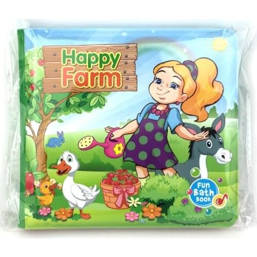 Montessori Baby Toys Newborn Intelligence Development Educational Happy farm BB device cloth book 0-12months Baby Toy Rattles