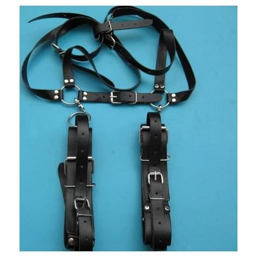 Adult Games Products Open Leg Belt Passionate Sex Booster Sexy Furniture Black Leather Bandage For Couples Erotic Sling Toys