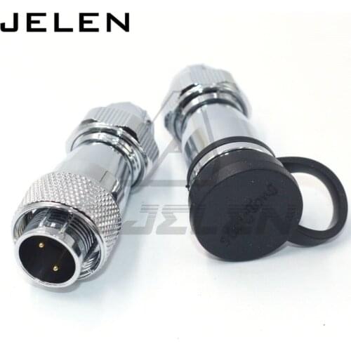 WS16 Industrial Connectors 2 pin plug and socket, 2pin waterproof connector, power cable automotive waterproof connector 2pin