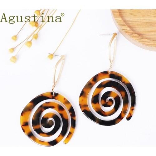 Agustina Leopard Women Earrings Fashion Jewelry Drop Earrings Minimalist Punk/Bohemian Earring Dangle Acetate Girls Resin Boho