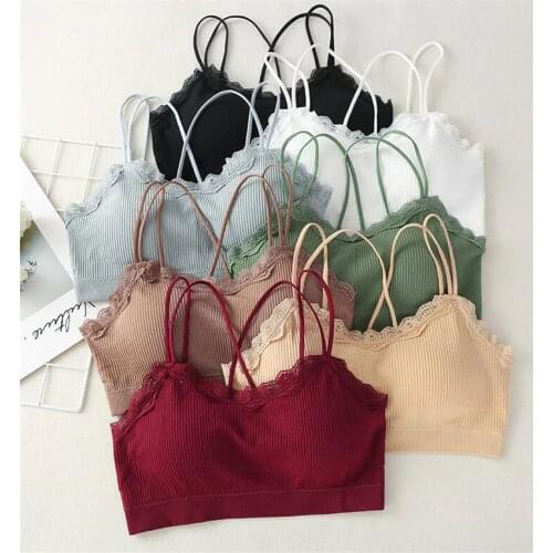 2019 Push Up Women Bra Fitness Sexy Women Bralette Top Lace Wire Free Padded Brassiere Bra Top