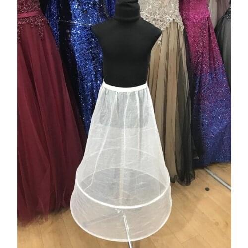 Womens 2 Hoops Petticoat A-Line Ankle-Length Full Slips Bridal Underskirt Elastic Empire Waist Wedding Prom Dress Crinoline NEW