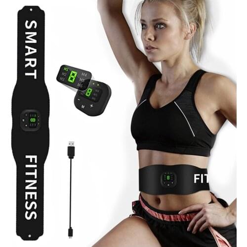 EMS Abdominal Toning Belt Abdomen Vibration Body Slimming Belt Trainer Electric Muscle Stimulator Weight Lost Fitness Equipment