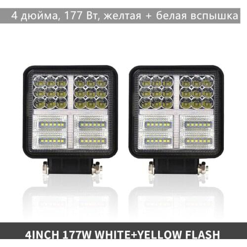 4" Inch Led Work Light 6500K Flood Spot Combo Beam Strobe 177W Led Fog Lamp for 4*4 SUV ATV Tractor SUV Truck Headlight 12V 24V