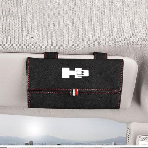 1pc Auto Accessories for Hummer H3 Flocking Auto Sunglasses Case Holder Organizer Car Glasses Box Storage Holder