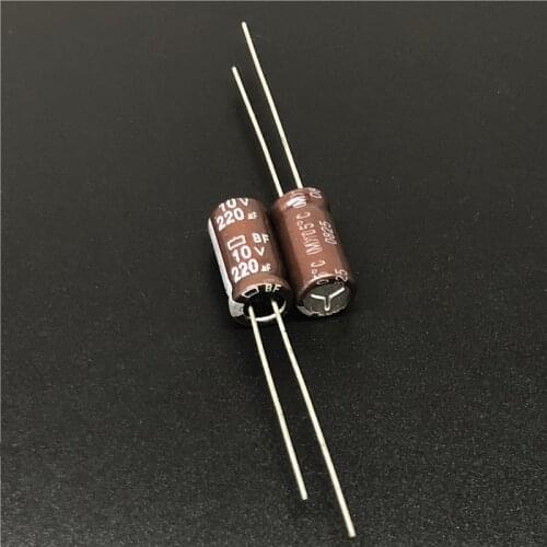 10pcs 220uF 10V NIPPON BF Series 6x12mm 10V220uF motherboard Electrolytic capacitor
