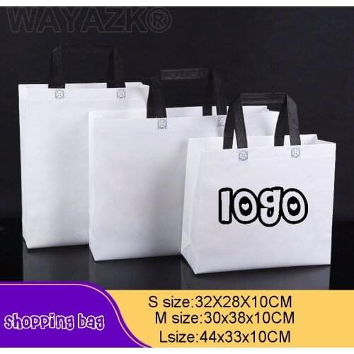100pcs/lot) custom logo shopping bag for promotion