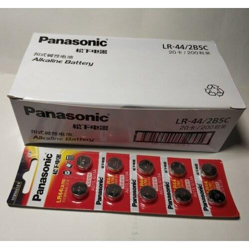 200pcs/lot 100% Original Panasonic 1.5V Button Cell Battery LR44 Lithium Coin Batteries A76 AG13 G13A LR44 LR1154 357A SR44