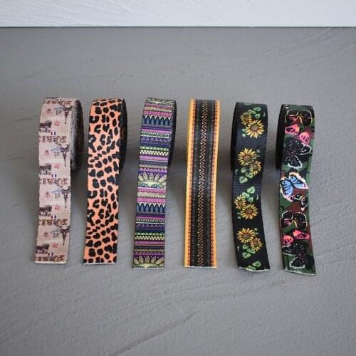 5 Yards Width 25mm Multicolor Webbing Printed Ribbon Luggage Belt Strap Rope Dog Pet Collar Leash Harnes 25-YHZD