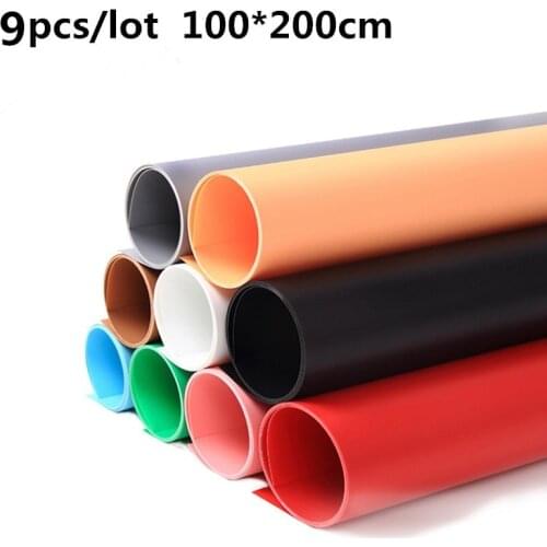9pcs/lot 100X200CM 40X80inch PVC Material Backgrounds Backdrop Anti-wrinkle for Photo Studio Photography