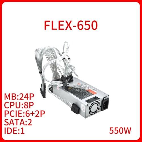 550W PSU FLEX-650 Switch Power Supply For Huntkey ITX Flex Nas Small 1U Full Modular Computer Server New Original