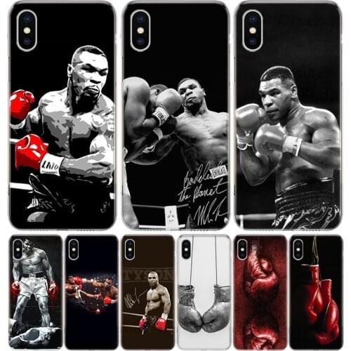 Mike Tyson Boxer Cover Phone Case For Iphone 11 12 Mini Pro 7 6 X 8 6S Plus XS MAX + XR 5S SE 10 9 Art TPU Coque Capa Shell