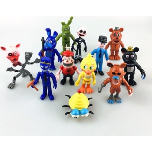 12pcs New 10 cm Five Night At Freddy Action Figure Bonnie Fnaf Freddy Fazbear Bear Anime Doll Pvc Freddy Toys Juguetes Kids Toys