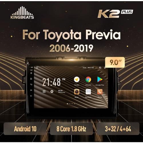 KingBeats Android 10 Octa-Core head unit HU 4G in Dash Car Radio Multimedia Video Player Navigation GPS For Toyota Previa XR50 2006 - 2019 no dvd 2 din Double Din Android Car Stereo 2din
