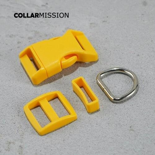 Beautiful (plastic buckle+Tri-Glid+square keeper+D ring) DIY dog collar aurantia 25mm webbing sewing accessory premium quality