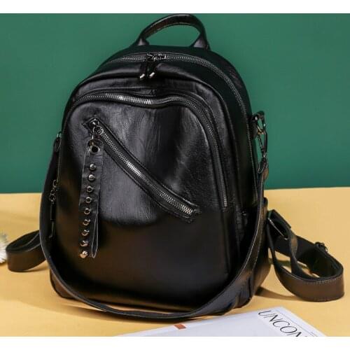 New Fashion Women PU Backpack Waterproof Student Casual Bag Fashion Shoulder Pack Backpack Womens High Quality Travel Daypack