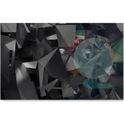 Custom wallpaper for walls 3 d for living room Stereo black personality geometric background wall paper