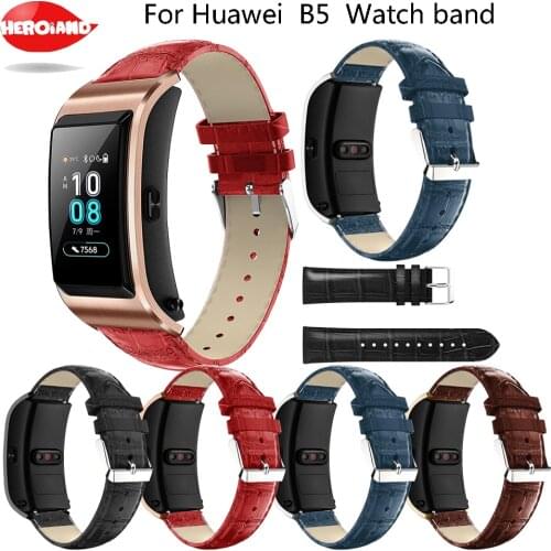 2018 new Watch bands for Huawei Talk Band B5 Sports Smart Watch Wrist Bracelet pu leather Crocodile Belt trap Replacement bands