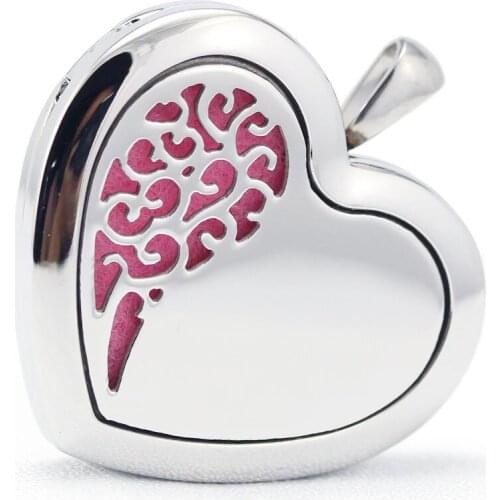 Heart Design Stainless Steel Aromatherapy Aroma Essential Oil Diffuser Necklace
