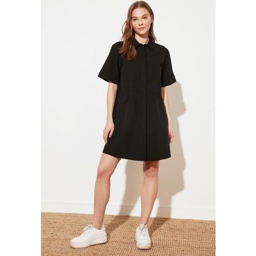 Trendyol Wide Cut Pocket Detail Shirt Dress TWOSS21EL1912