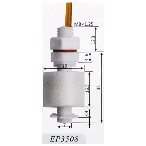 M8*35mm 100V Mini Type Float Switch Water Level Liquid Sensor ZP3508