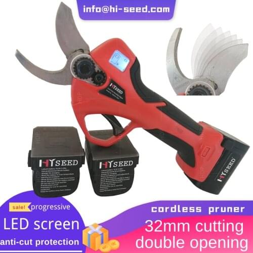 Gardening Electric Cordless Fruit Tree Pruning Shears Branch Scissors With 3 Lithium Batteries