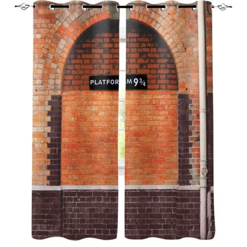 Brick Wall Blackout Curtains for Children Kids Home Decor Bedroom Living Room High Shading Window Curtains