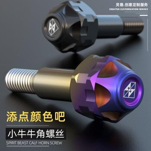 Spirit beast Universal Motorcycle M6 Burnt Titanium Screw Cap Modified Scooter Brake Lever Fixing Bolt Horn Screw For NIU