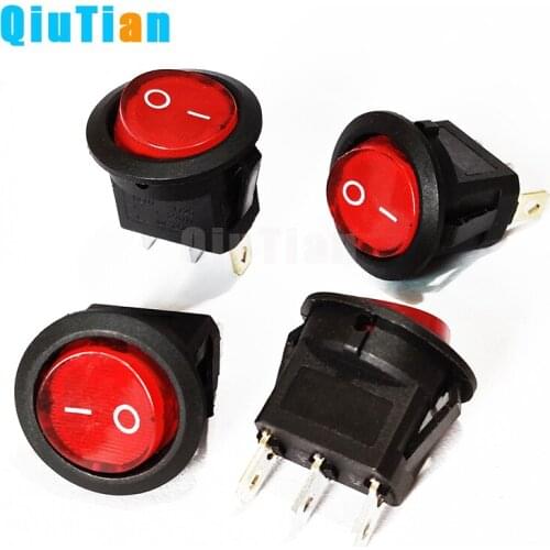 12v led switch 20A 12V Light Switch Power Switch Car button red lights ON/OFF 3pin Round Rocker Switch