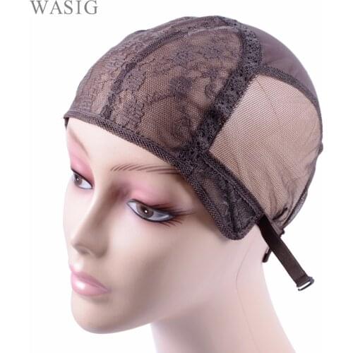 Dark Brown Wig Caps For Making Wigs 1pcs/lot Glueless Wig Caps Adjustable Strap On the Back Hair Nets