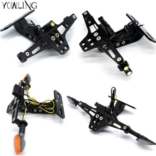 Motorcycle Universal Fender Eliminator License Plate Bracket Tidy Tail For kawasaki z750 Z800 ER-6N Z1000 R1 R6 mt 07 mt09 mt10