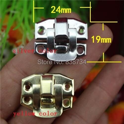 50pcs 24*19MM steel with nickel plated box clasp hasp
