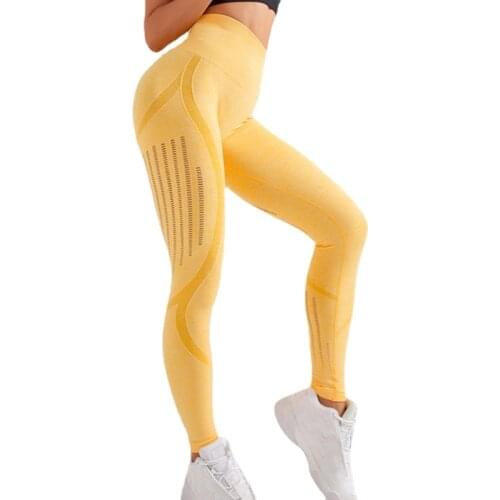 High Waist Push Up Women Yoga Pants Super Stretchy Gym Workout Tights Sport Legging Running Pants Seamless Sport Leggings