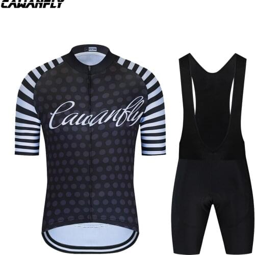 2021 pro team man Cawanfly Black Cycling Jersey 5D Pad Bib Shorts Bicycle Clothing Cycling Quick Dry Men Pro Cycling Wear