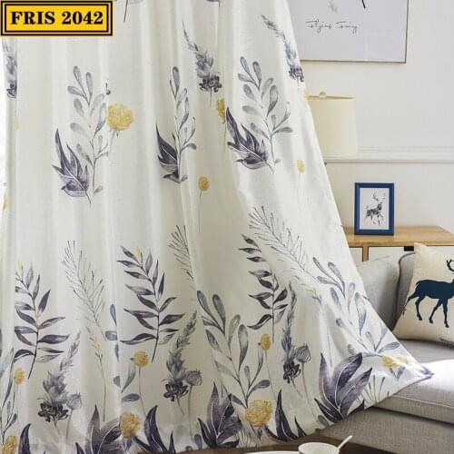 2021 Simple Chinese Jacquard Printed Shading Finished Curtains for Living Dining Room Bedroom